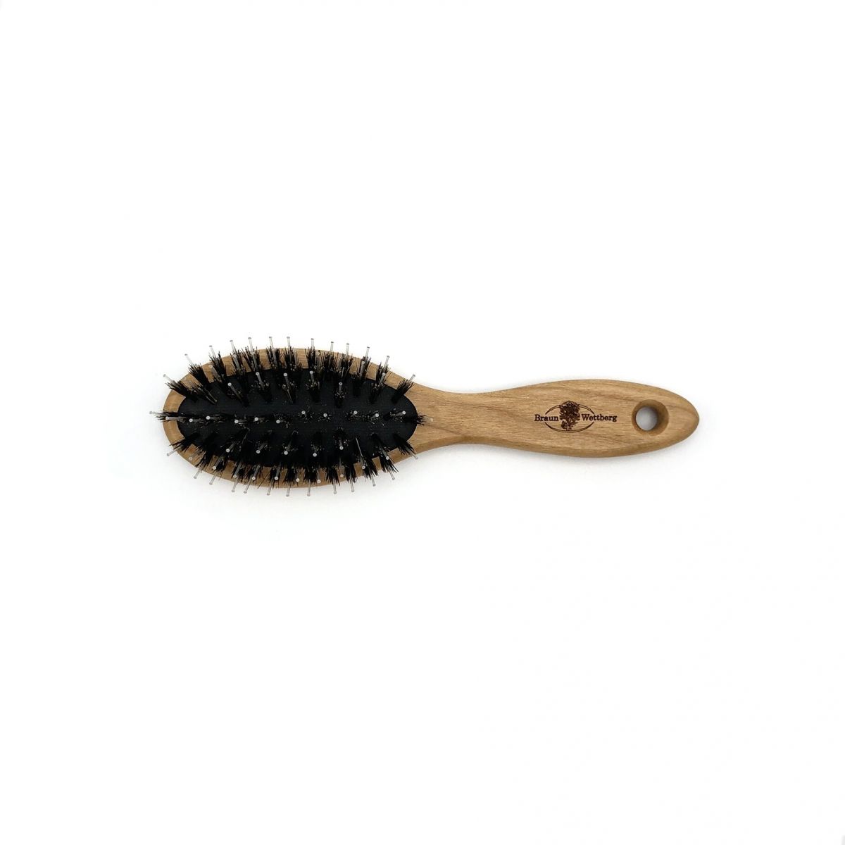 Haarbürste klein oval mit Borsten und Frisierpins