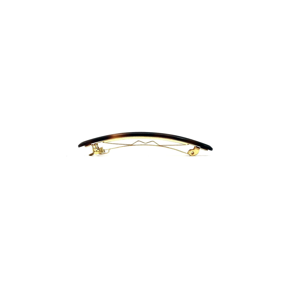 Haarspange rotbraun - klein, flach - 7,7 cm