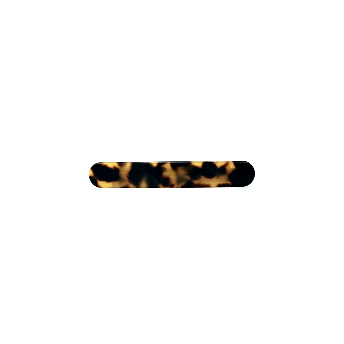 Haarspange schwarz/honig - klein, flach - 7,7 cm