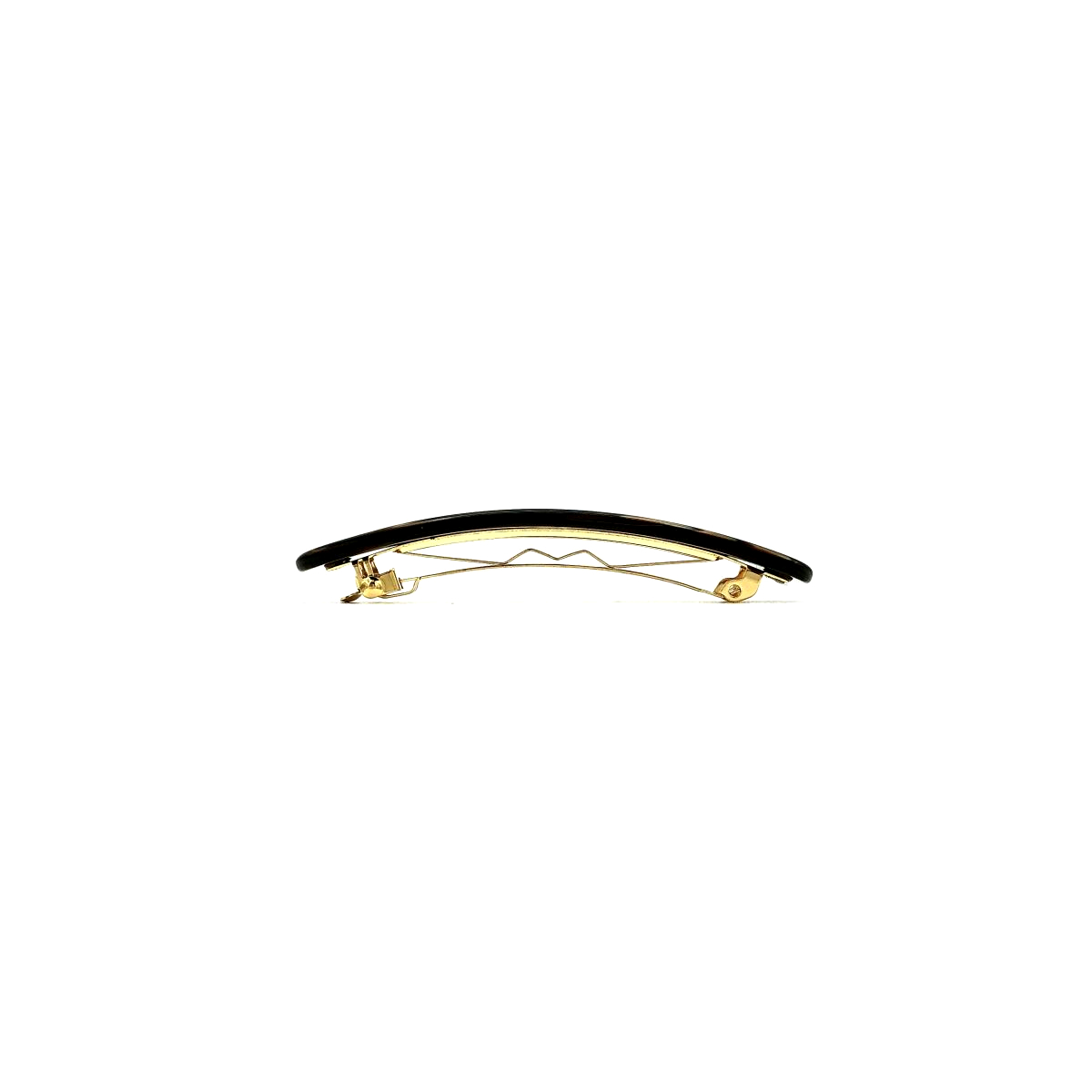 Haarspange dunkelbraun - klein, flach - 7,7 cm