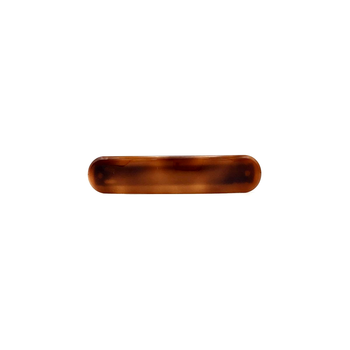 Haarspange rotbraun - klein, paralleloval - 7,7 cm