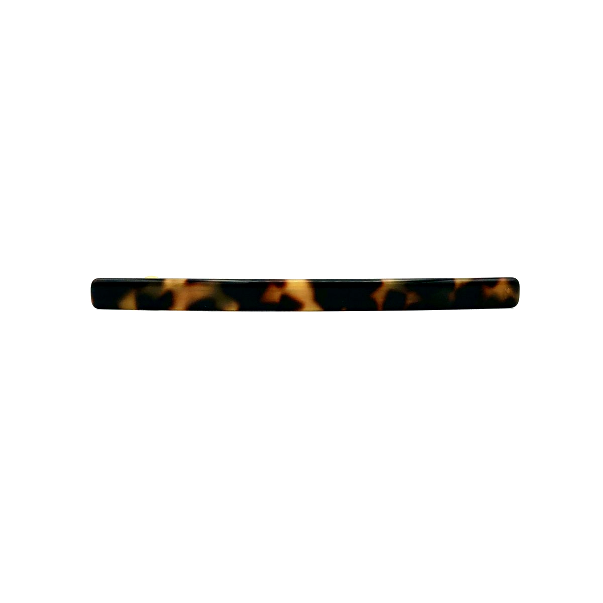 Haarspange schwarz/honig - lang, flach - 10,3 cm