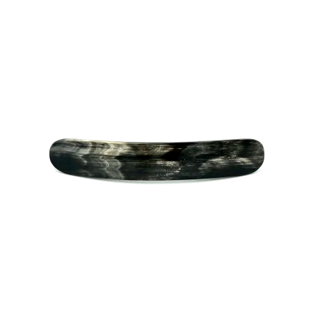 Haarspange aus dunklem Horn - groß, paralleloval - 11,5 cm