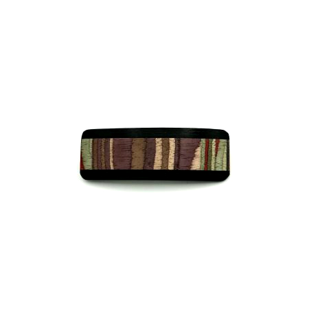 Haarspange aus Holz lila/bunt - klein - 7,5 cm